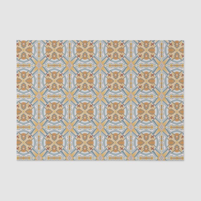 Santa Fe Geometric Tile Pattern Tissue Paper (Front)