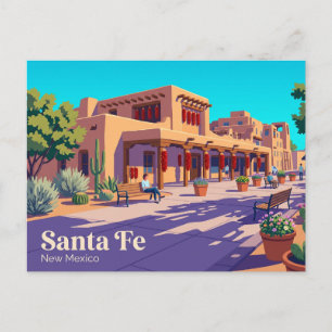 Santa Fe Historic Plaza USA Postcard