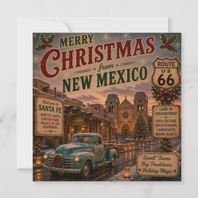 Santa Fe Holiday Greetings Route 66 (Front)