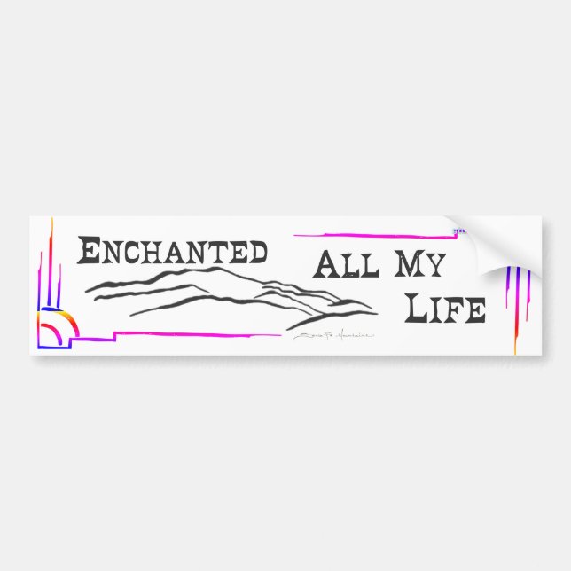 SANTA FE MTNS BUMPER STICKER studio miiri (Front)