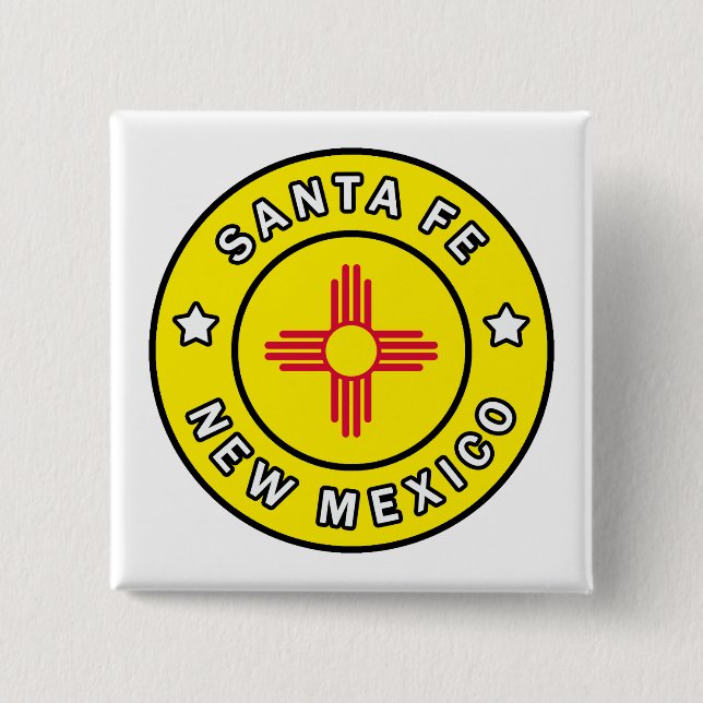 Santa Fe New Mexico 15 Cm Square Badge (Front)
