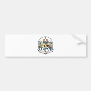 Santa Fe New Mexico Adobe Architecture Southwest Bumper Sticker