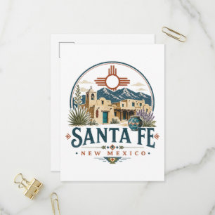 Santa Fe New Mexico Adobe Architecture Southwest Invitation Postcard