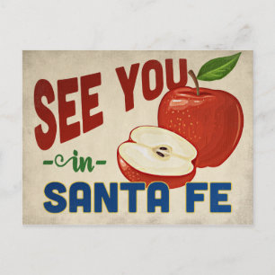 Santa Fe New Mexico Apple - Vintage Travel Postcard