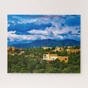 Santa Fe New Mexico.Christmas Greetings Jigsaw Puzzle