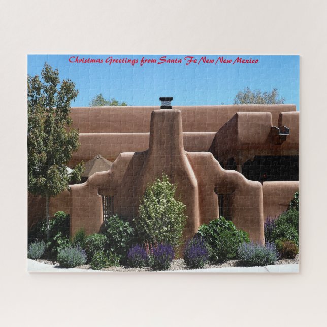 Santa Fe New Mexico.Christmas Greetings Jigsaw Puzzle (Horizontal)