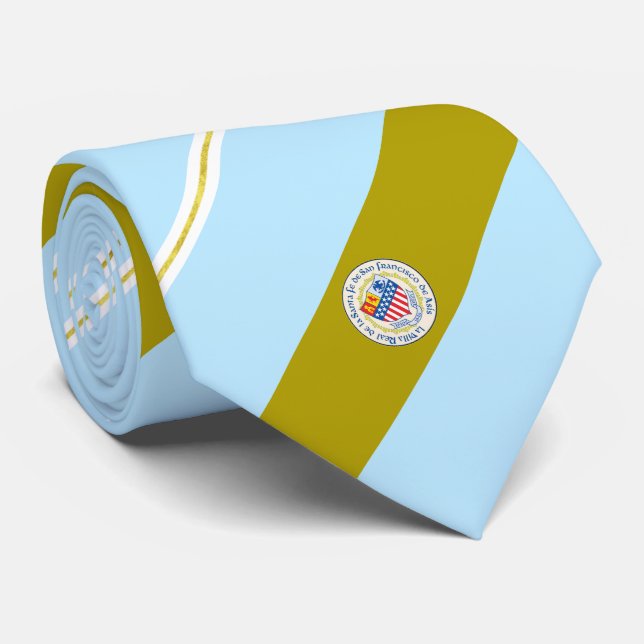 Santa Fe (New Mexico) city flag Neck Tie (Rolled)