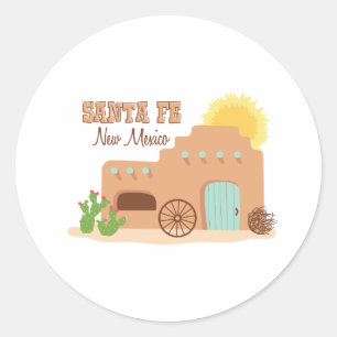Santa Fe New Mexico Classic Round Sticker
