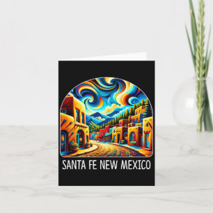 Santa Fe New Mexico - Expressionism Art - Card