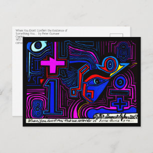 Santa Fe New Mexico Outsider Postmodern Art Postcard