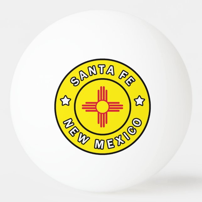 Santa Fe New Mexico Ping Pong Ball (Front)