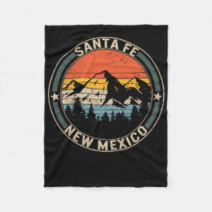 Santa Fe New Mexico Skiing Snowboarding Hiking Mou Fleece Blanket