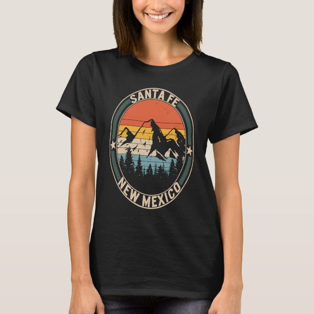 Santa Fe New Mexico Skiing Snowboarding Hiking Mou T-Shirt (Front)
