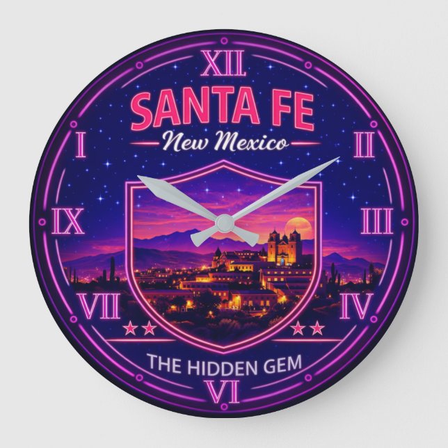 Santa Fe New Mexico Southwest Large Clock (Front)
