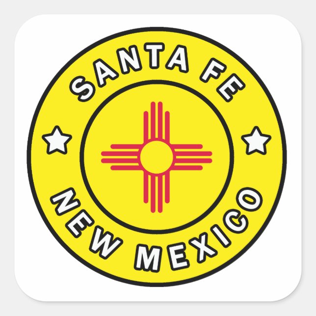 Santa Fe New Mexico Square Sticker (Front)
