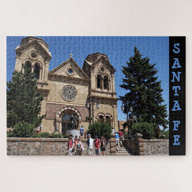 Santa Fe New Mexico St Francis Cathedral Scenic Jigsaw Puzzle (Horizontal)