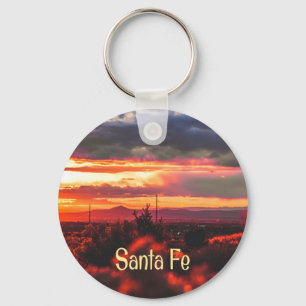 Santa Fe New Mexico Sun Set Key Ring
