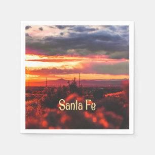 Santa Fe New Mexico Sun Set Napkin