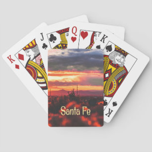 Santa Fe New Mexico Sun Set Playing Cards