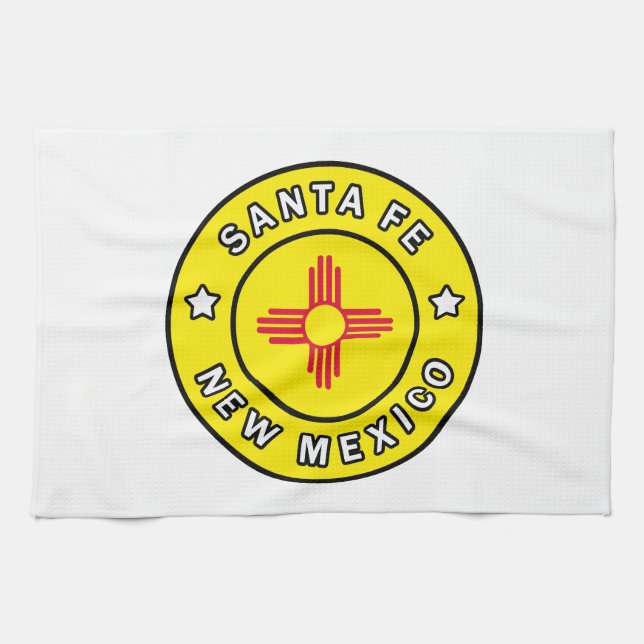 Santa Fe New Mexico Tea Towel (Horizontal)