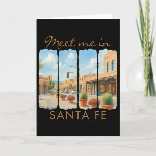 Santa Fe New Mexico Travel Brushstroke Meet Me In Card