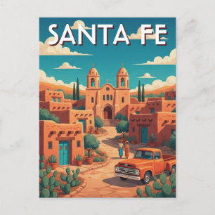 Santa Fe New Mexico Travel Postcard