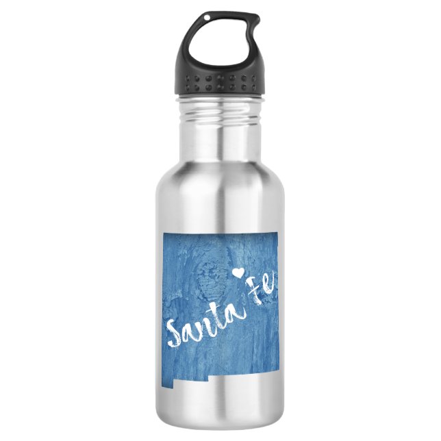 Santa Fe New Mexico Wood Grain 532 Ml Water Bottle (Front)