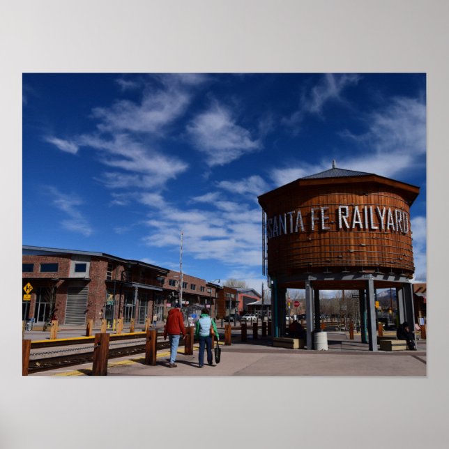 Santa Fe NM Railyard Park Water Tower Poster (Front)
