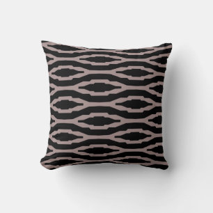Santa Fe Pink & Black Geometric Modern Pattern Cushion