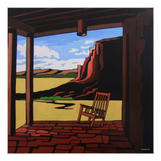 Santa Fe Porch Poster