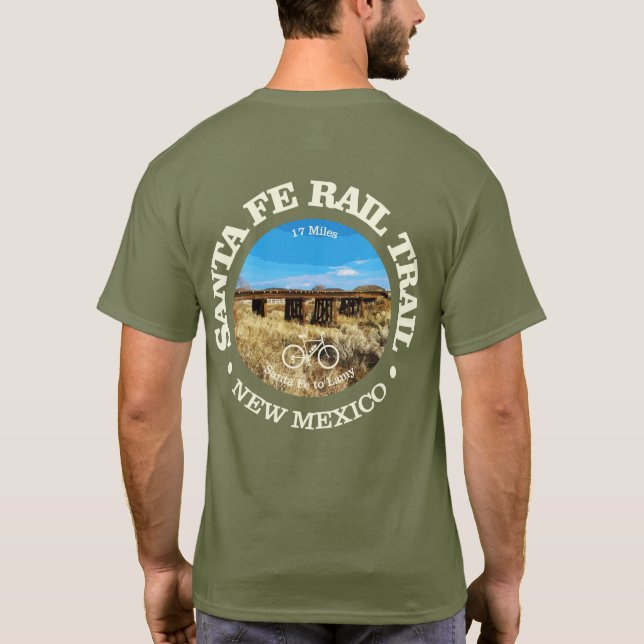 Santa Fe Rail Trail (cycling c) T-Shirt (Back)