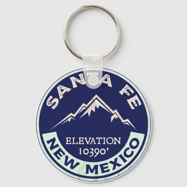 Santa Fe Ski New Mexico Skiing Basin Key Ring (Front)