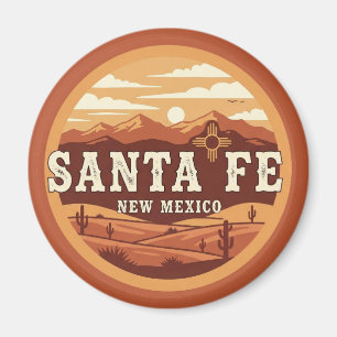 Santa Fe Skyline New Mexico Travel Magnet