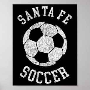 Santa Fe Soccer Retro Distressed 90's Vintage Poster