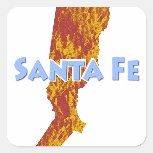Santa Fe Square Sticker (Front)