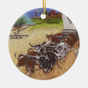 Santa Fe Trail Ceramic Ornament