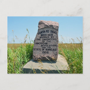 Santa Fe Trail Marker #35 in Kansas Postcard