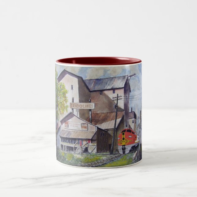 Santa Fe Train Depot-mug Two-Tone Coffee Mug (Center)