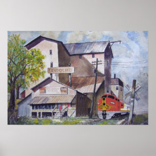 Santa Fe Train Depot-poster Poster