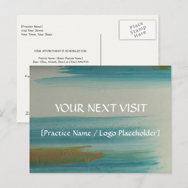 Santa Fe Turquoise Dental Appointment Postcard (Front/Back)