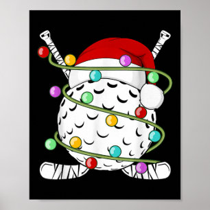 Santa Field Hockey Player Xmas Christmas Men Women Poster