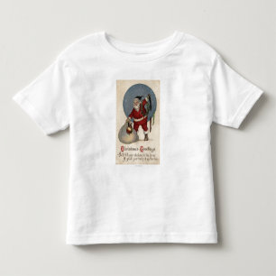 Santa Filling Stocking to the Brim Toddler T-Shirt