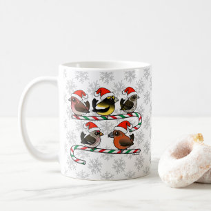 Santa Finches Coffee Mug