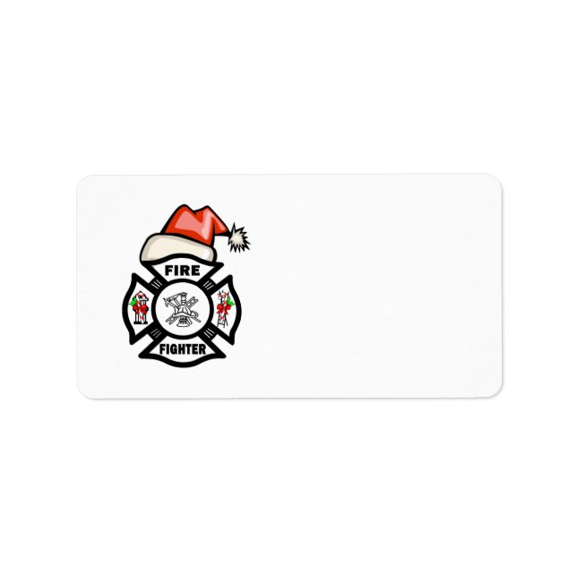 Santa Firefighter Label (Front)