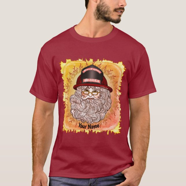 Santa Firefighter  t-shirt (Front)