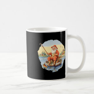 Santa Fishing Christmas In July Summer Fisherman Coffee Mug