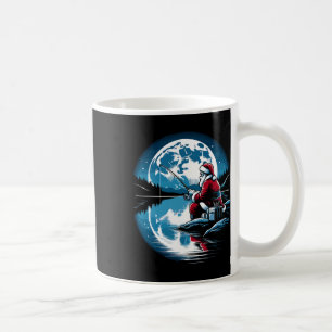 Santa Fishing Christmas Xmas Fisherman Fisher Fish Coffee Mug