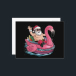 Santa Flamingo Floatie Christmas In July Summer Postcard<br><div class="desc">Santa Flamingo Floatie Christmas In July Summer Xmas</div>