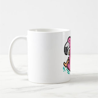 Santa Flamingo Floatie Funny Christmas In July Sum Coffee Mug