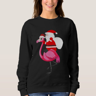 Santa Flamingo Floatie Funny Christmas July Summer Sweatshirt
